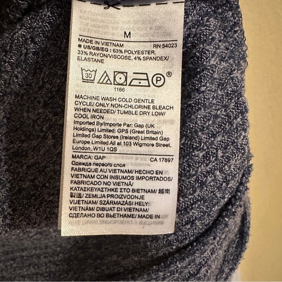 GAP Cardigan Knit Blue Oversized Women M - Picture 8 of 9